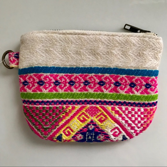 Free People Handbags - Free People Serape Canvas Zippered Coin Pouch NWT